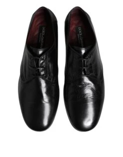 Dolce & Gabbana Black Leather Lace Up Derby Dress Formal Men's Shoes 10 Dolce & Gabbana Black Leather Lace Up Derby Dress Formal Men's Shoes -Lux Lair Store 7559405