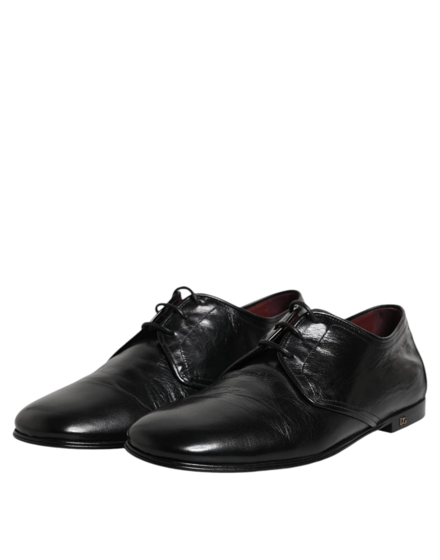 Dolce & Gabbana Black Leather Lace Up Derby Dress Formal Men's Shoes 6 Dolce & Gabbana Black Leather Lace Up Derby Dress Formal Men's Shoes - Image 4