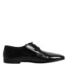 Dolce & Gabbana Black Leather Lace Up Derby Dress Formal Men's Shoes