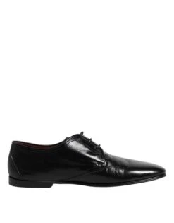 Dolce & Gabbana Black Leather Lace Up Derby Dress Formal Men's Shoes