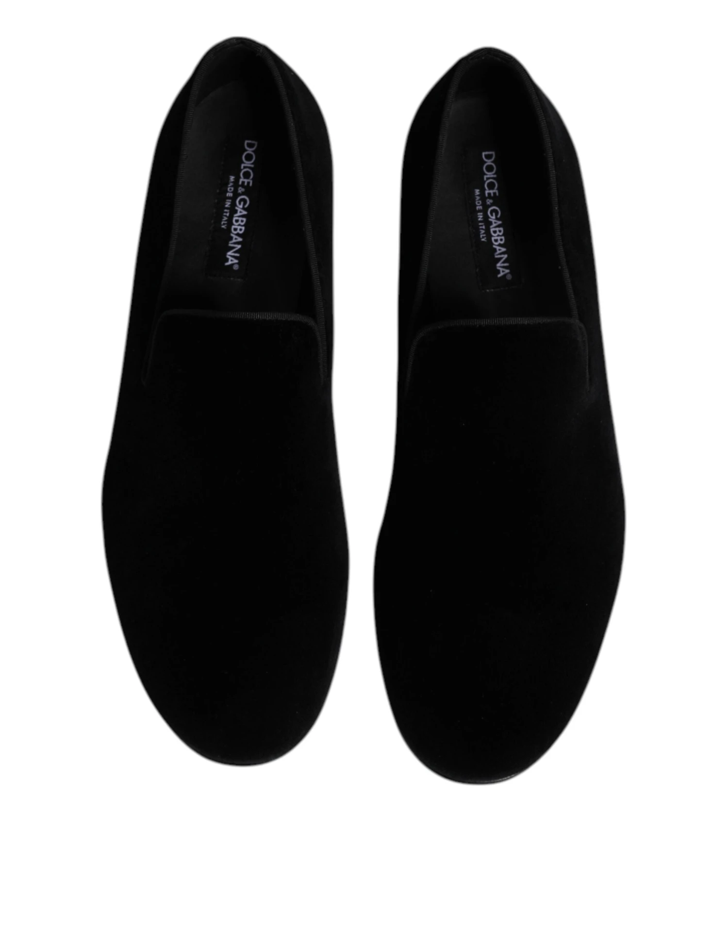 Dolce & Gabbana Black Velvet Slip On Loafers Formal Men's Shoes 5 Dolce & Gabbana Black Velvet Slip On Loafers Formal Men's Shoes - Image 3