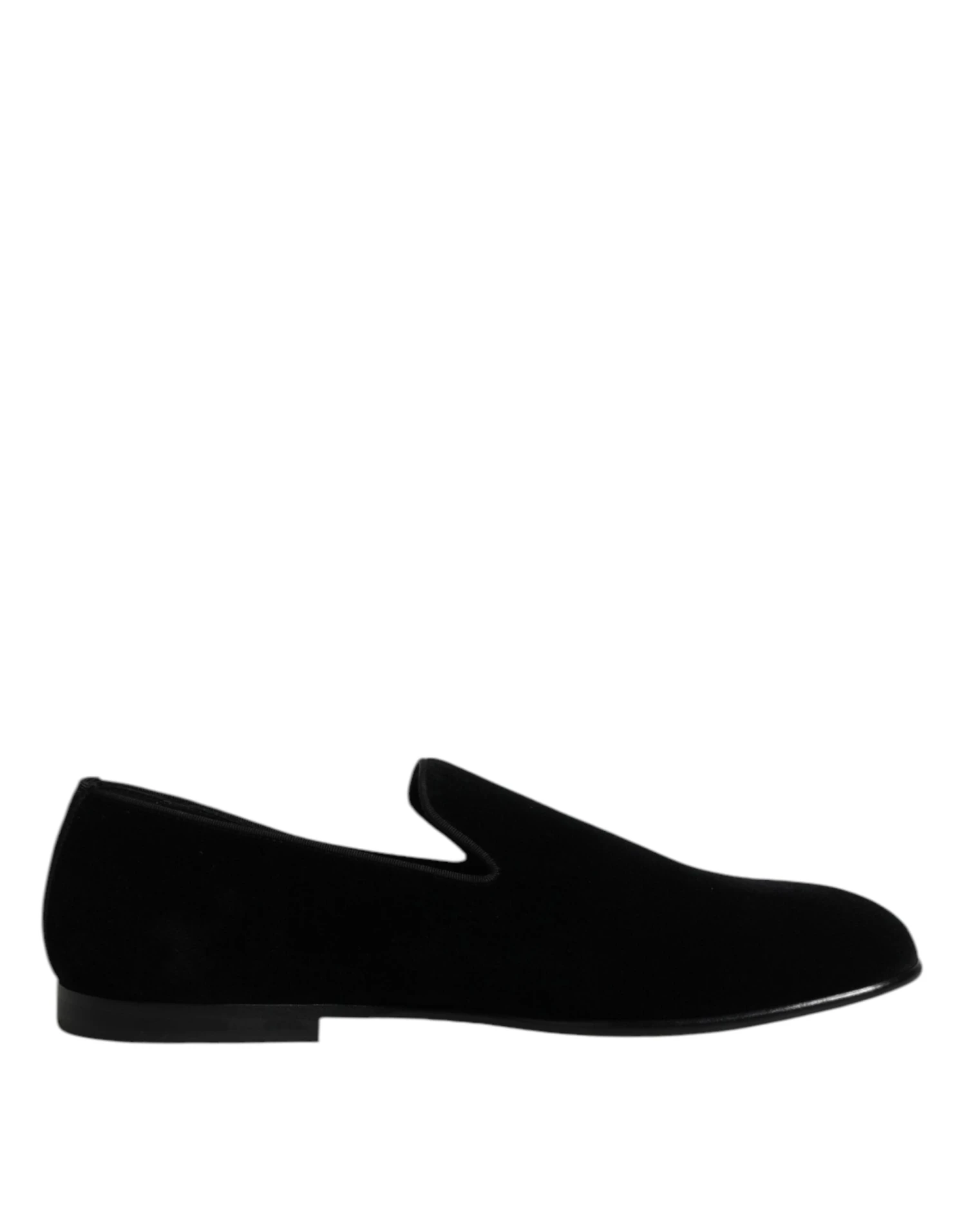 Dolce & Gabbana Black Velvet Slip On Loafers Formal Men's Shoes 3 Dolce & Gabbana Black Velvet Slip On Loafers Formal Men's Shoes