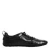 Dolce & Gabbana Black Exotic Leather Low Top Sneakers Men's Shoes -Lux Lair Store 7563586