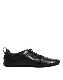 Dolce & Gabbana Black Exotic Leather Low Top Sneakers Men's Shoes
