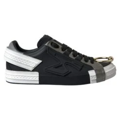 Dolce & Gabbana Black Leather Low Top Sneakers Portofino Men's Shoes