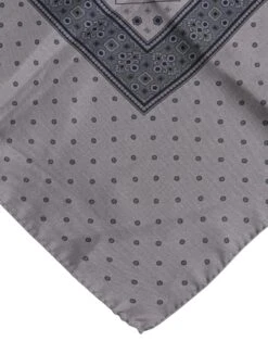 Dolce & Gabbana Gray Polka Dot Silk Square Men Foulard Men's Scarf -Lux Lair Store 7592581
