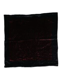 Dolce & Gabbana Black Red Viscose Square Men Foulard Men's Scarf