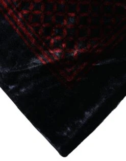 Dolce & Gabbana Black Red Viscose Square Men Foulard Men's Scarf -Lux Lair Store 7592586