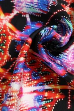 Dolce & Gabbana Black Multicolor Print Square Foulard Men's Scarf -Lux Lair Store 7594352