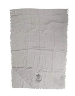 Dolce & Gabbana Gray DG Crown Neck Warmer Wrap Shawl Men's Scarf -Lux Lair Store 7595302