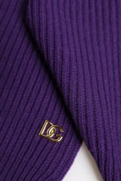 Dolce & Gabbana Purple DG Logo Neck Warmer Wrap Shawl Men's Scarf -Lux Lair Store 7595743