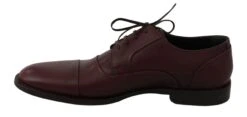 Dolce & Gabbana Red Bordeaux Leather Derby Formal Men's Shoes 12 Dolce & Gabbana Red Bordeaux Leather Derby Formal Men's Shoes -Lux Lair Store 762348