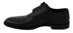 Dolce & Gabbana Black Leather Derby Formal Men's Shoes -Lux Lair Store 763031