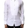 Dolce & Gabbana White GOLD Cotton Poplin Formal Dress Men's Shirt (Pre-Owned)