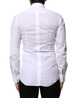 Dolce & Gabbana White GOLD Cotton Poplin Formal Dress Men's Shirt (Pre-Owned) -Lux Lair Store 7725743