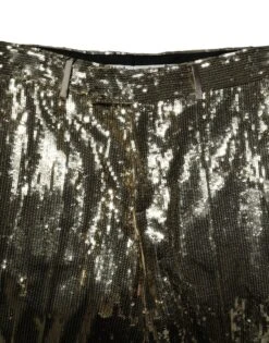 Dolce & Gabbana Gold Sequin Polyester Embellished Bermuda Men's Shorts 9 Dolce & Gabbana Gold Sequin Polyester Embellished Bermuda Men's Shorts -Lux Lair Store 7726168