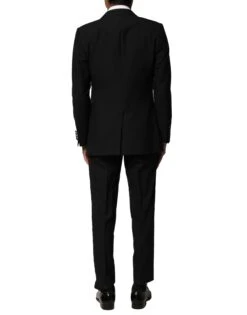 Dolce & Gabbana Black Wool 3 Piece Single Breasted Men's Suit -Lux Lair Store 7726561