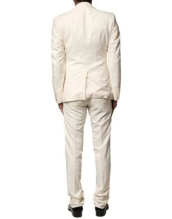 Dolce & Gabbana Ivory Wool 3 Piece Single Breasted Men's Suit (Pre-Owned) -Lux Lair Store 7726847