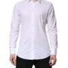Dolce & Gabbana White GOLD Cotton Collared Dress Shirt Men's Top (Pre-Owned)