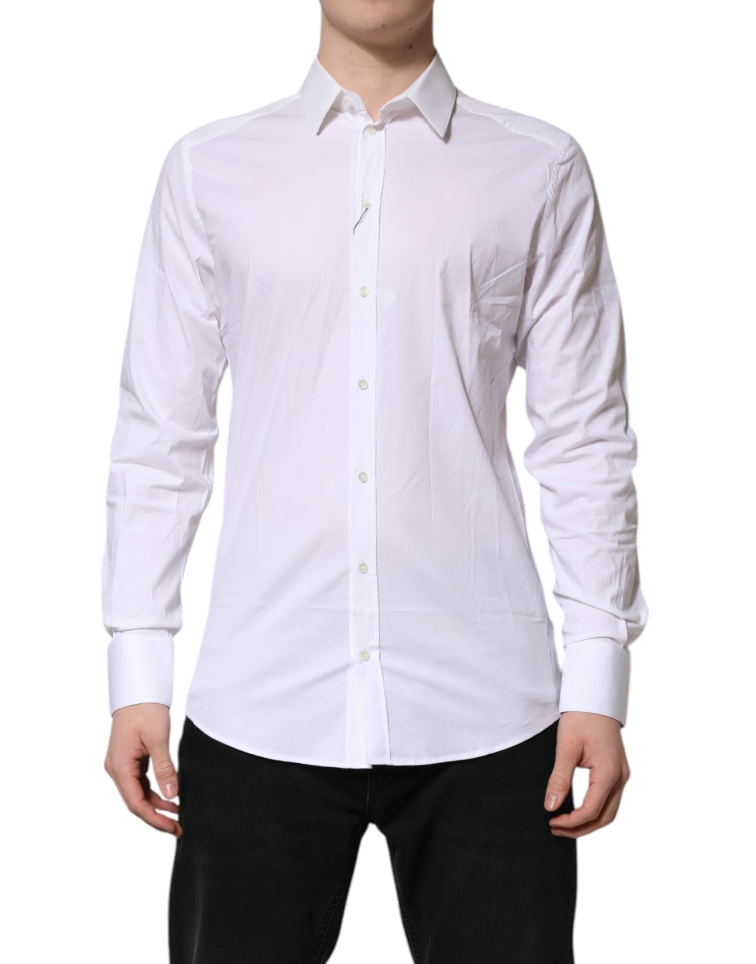 Dolce & Gabbana White GOLD Cotton Collared Dress Shirt Men's Top (Pre-Owned) 3 Dolce & Gabbana White GOLD Cotton Collared Dress Shirt Men's Top (Pre-Owned)
