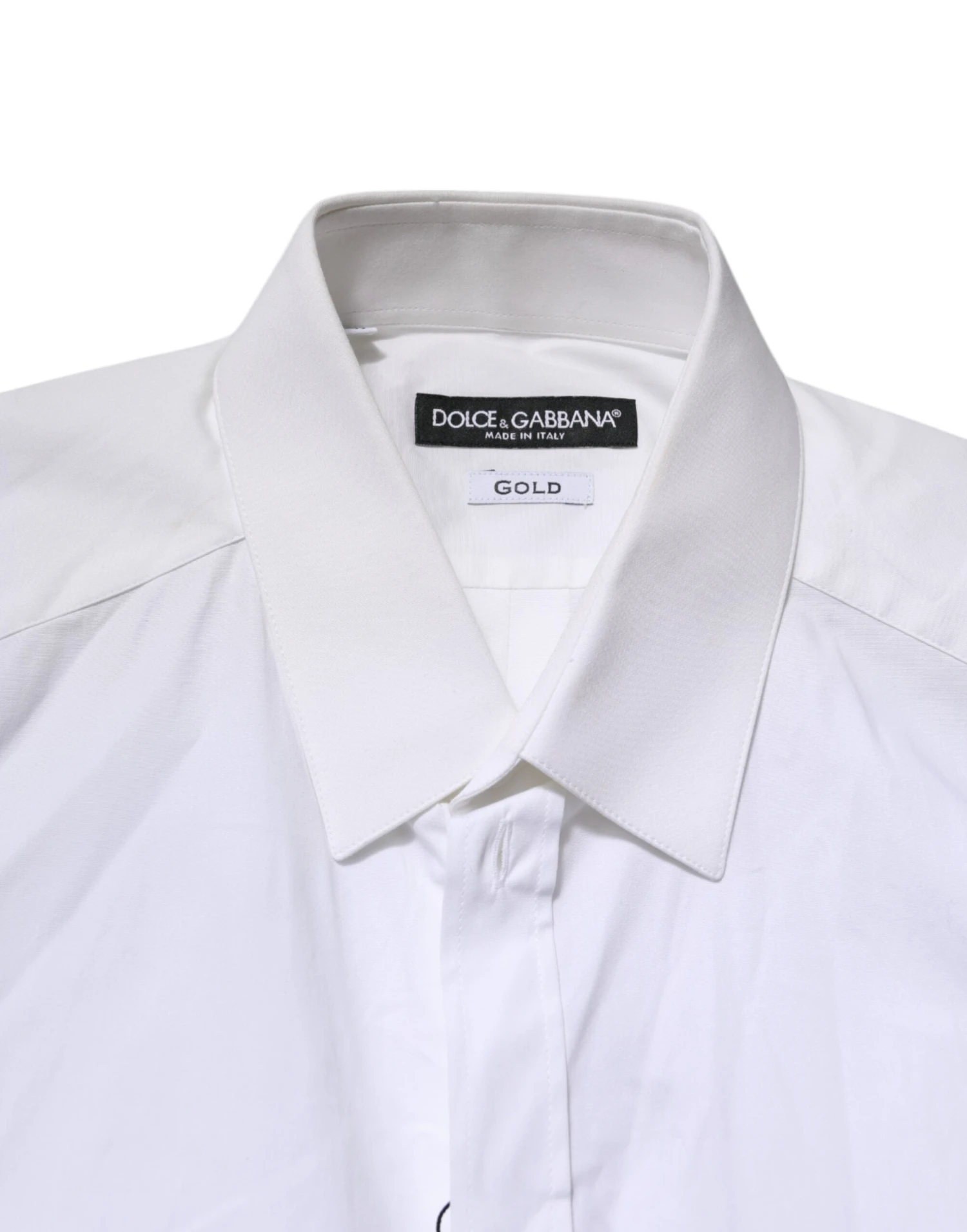 Dolce & Gabbana White GOLD Cotton Collared Dress Shirt Men's Top (Pre-Owned) 6 Dolce & Gabbana White GOLD Cotton Collared Dress Shirt Men's Top (Pre-Owned) - Image 4