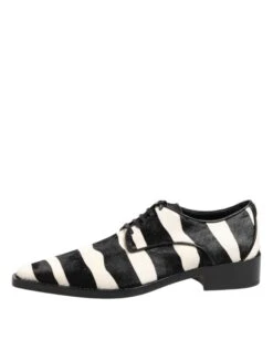Dolce & Gabbana Black White Zebra Pony Fur Dress Men's Shoes 13 Dolce & Gabbana Black White Zebra Pony Fur Dress Men's Shoes -Lux Lair Store 7729527