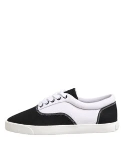 Dolce & Gabbana Black Cotton Canvas Lace Up Men Sneakers Men's Shoes -Lux Lair Store 7773915