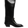Dolce & Gabbana Black Leather High Boots Flats Men's Shoes -Lux Lair Store 7776173