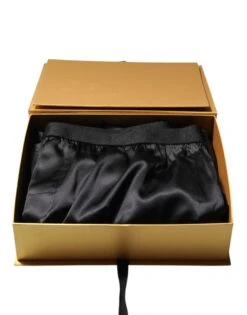 Dolce & Gabbana Black Silk Regular Men Boxer Shorts Men's Underwear 8 Dolce & Gabbana Black Silk Regular Men Boxer Shorts Men's Underwear -Lux Lair Store 7795820