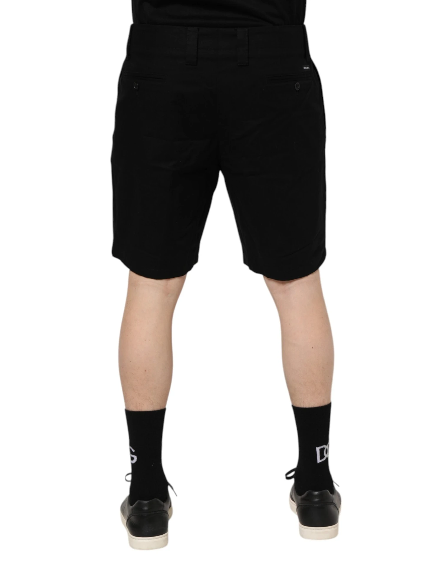 Dolce & Gabbana Black Cotton Knee Length Men Bermuda Men's Shorts 5 Dolce & Gabbana Black Cotton Knee Length Men Bermuda Men's Shorts - Image 3