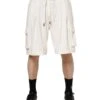 Dolce & Gabbana White Cotton Cargo Bermuda SweatMen's Men's Shorts (Pre-Owned)