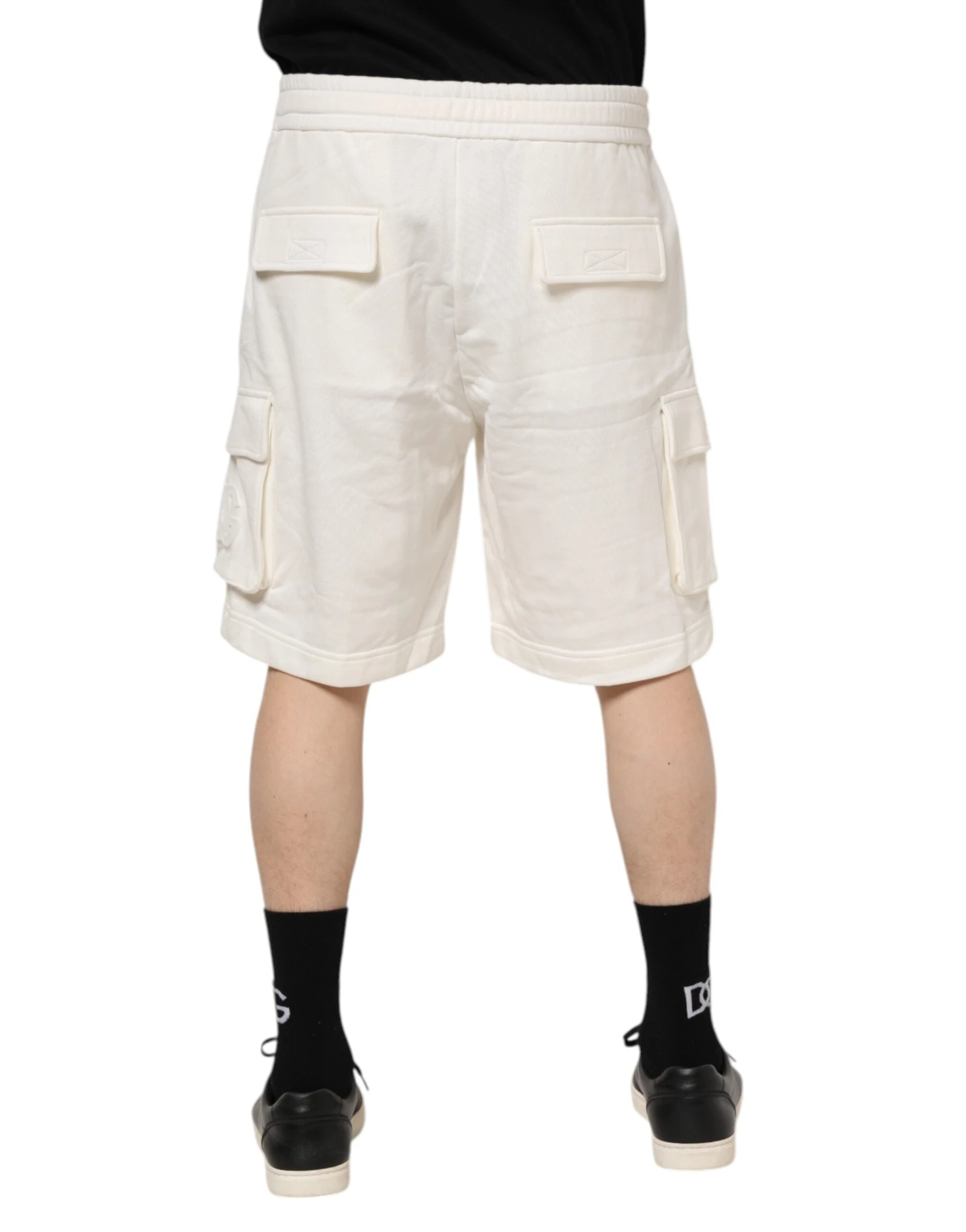 Dolce & Gabbana White Cotton Cargo Bermuda SweatMen's Men's Shorts (Pre-Owned) 5 Dolce & Gabbana White Cotton Cargo Bermuda SweatMen's Men's Shorts (Pre-Owned) - Image 3