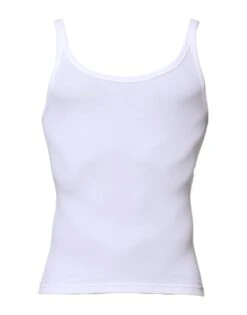 Dolce & Gabbana White Sleeveless Round Neck Men Tank Men's T-shirt