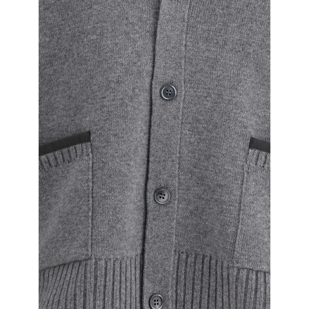 Thom Browne Merino Wool Men's Cardigan 5 Thom Browne Merino Wool Men's Cardigan - Image 3
