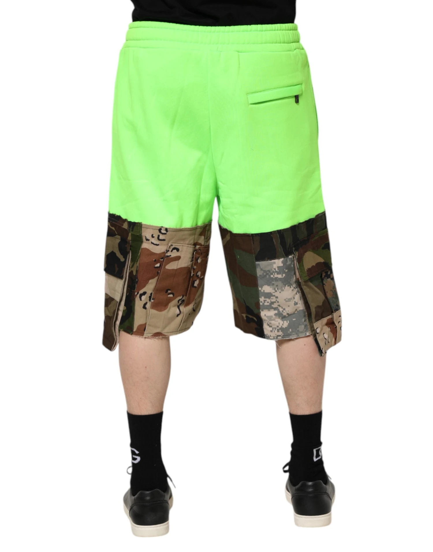 Dolce & Gabbana Green Patchwork Cargo Bermuda Men Men's Shorts 5 Dolce & Gabbana Green Patchwork Cargo Bermuda Men Men's Shorts - Image 3