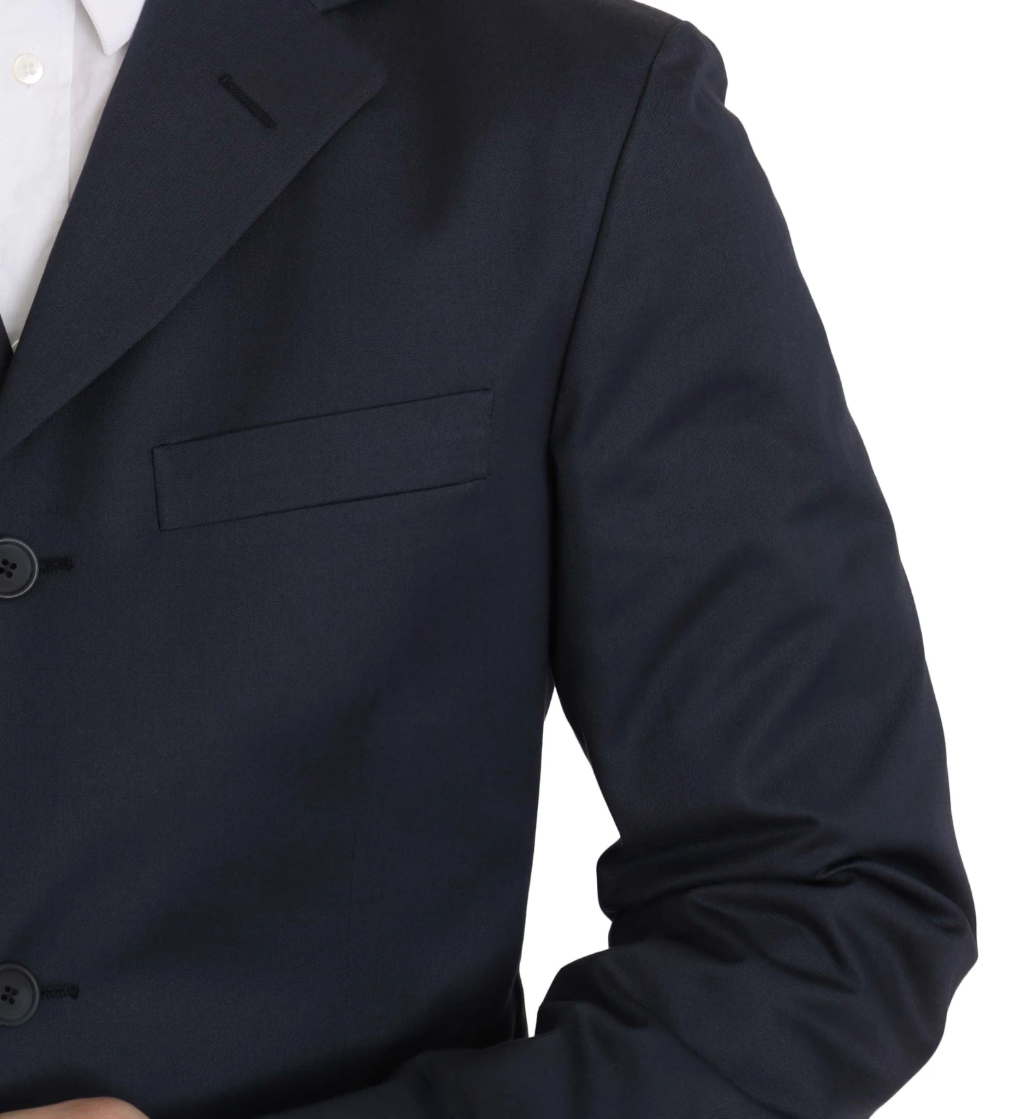 Romeo Gigli Two Piece 3 Button Cotton Blue Solid Men's Suit 6 Romeo Gigli Two Piece 3 Button Cotton Blue Solid Men's Suit - Image 4