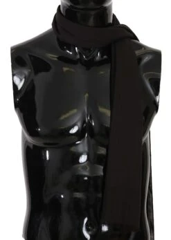 Dolce & Gabbana Brown Virgin Wool Striped Pattern Wrap Men's Scarf -Lux Lair Store 815434