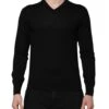 Dolce & Gabbana Black Cashmere V-Neck Long Sleeves Men's T-shirt (Pre-Owned) -Lux Lair Store 8161059
