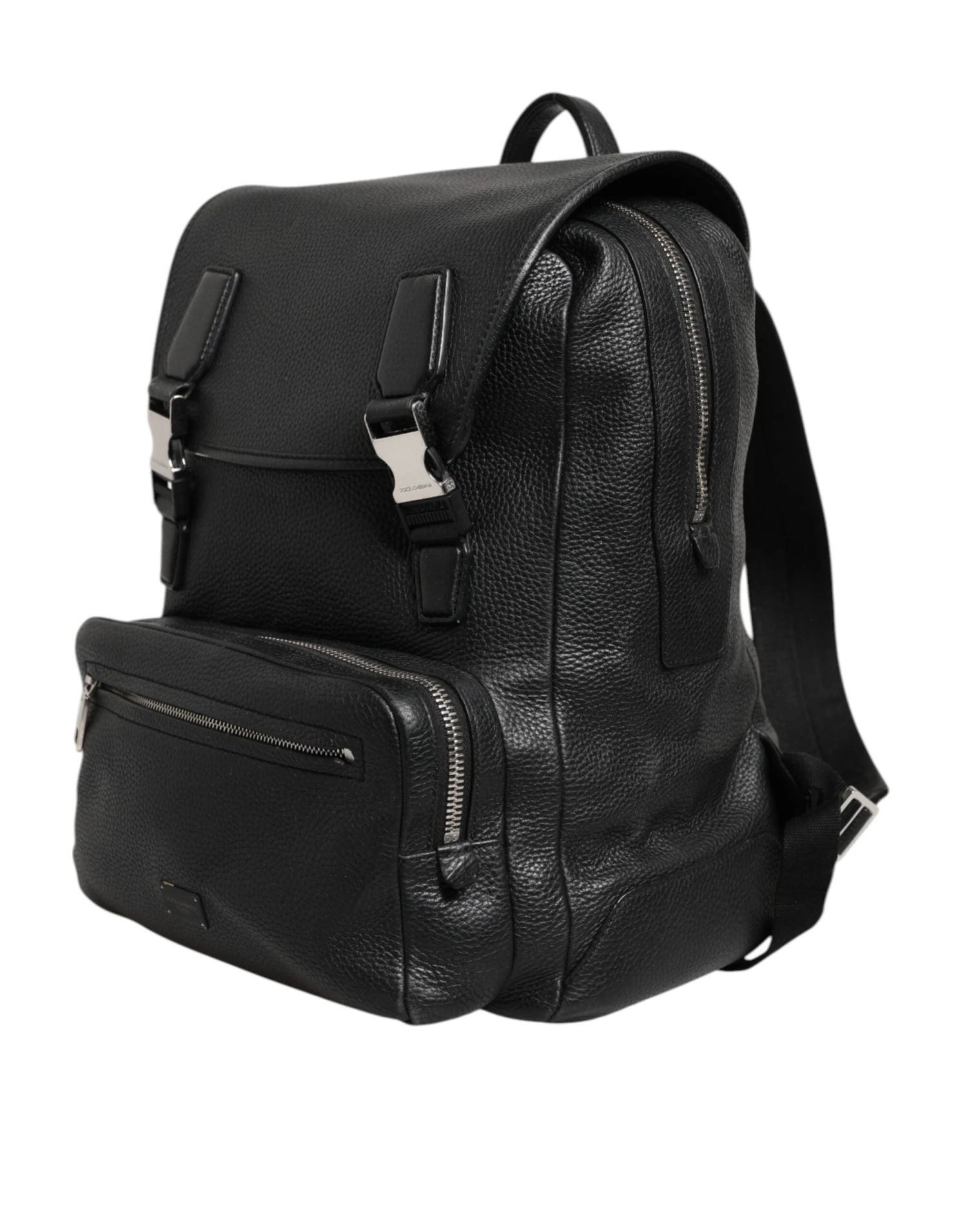 Dolce & Gabbana Black Palermo Backpack Hammered Calfskin Leather Men's Bag (Pre-Owned) 4 Dolce & Gabbana Black Palermo Backpack Hammered Calfskin Leather Men's Bag (Pre-Owned) - Image 2