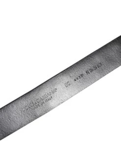 Dolce & Gabbana Black Studded Leather Metal Logo Buckle Men's Belt 10 Dolce & Gabbana Black Studded Leather Metal Logo Buckle Men's Belt -Lux Lair Store 8207273