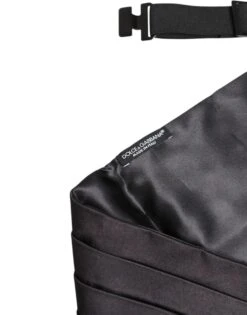 Dolce & Gabbana Black Men 100% Silk Belt Wide Waist Men's Cummerbund -Lux Lair Store 8207462