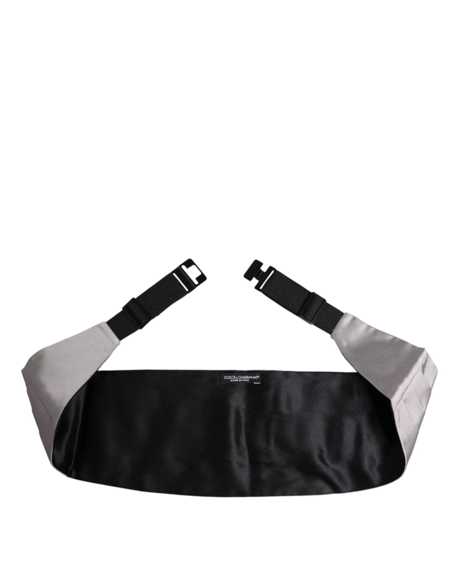 Dolce & Gabbana Gray Men 100% Silk Belt Wide Waist Men's Cummerbund 6 Dolce & Gabbana Gray Men 100% Silk Belt Wide Waist Men's Cummerbund - Image 4