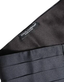 Dolce & Gabbana Dark Blue 100% Silk Belt Waist Men's Cummerbund 9 Dolce & Gabbana Dark Blue 100% Silk Belt Waist Men's Cummerbund -Lux Lair Store 8207479