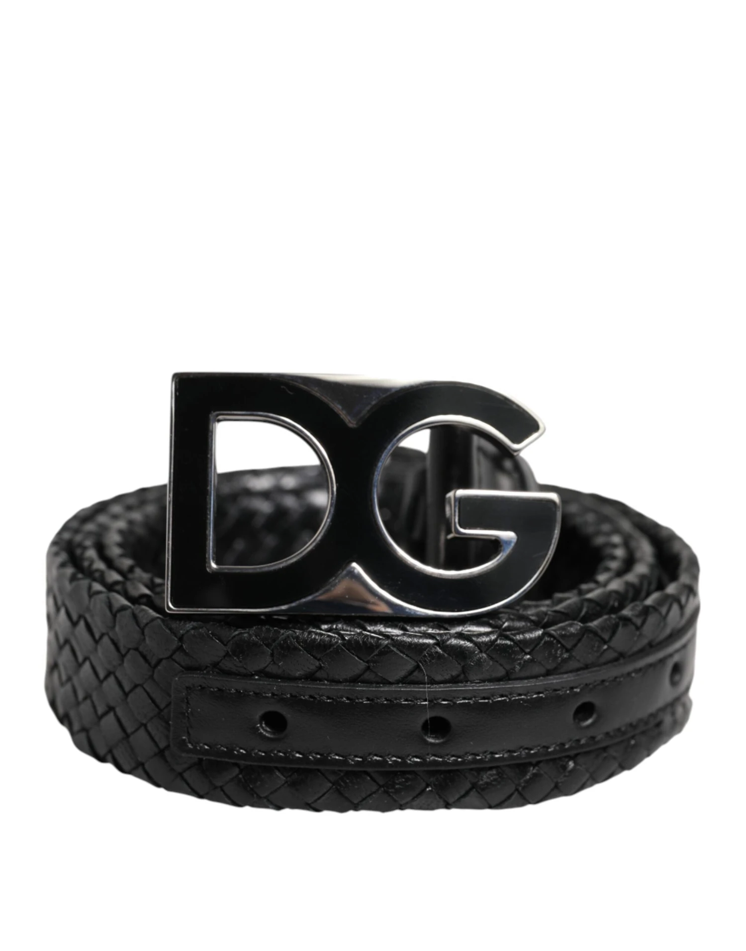 Dolce & Gabbana Black Classic Leather DG Logo Buckle Men's Belt 3 Dolce & Gabbana Black Classic Leather DG Logo Buckle Men's Belt