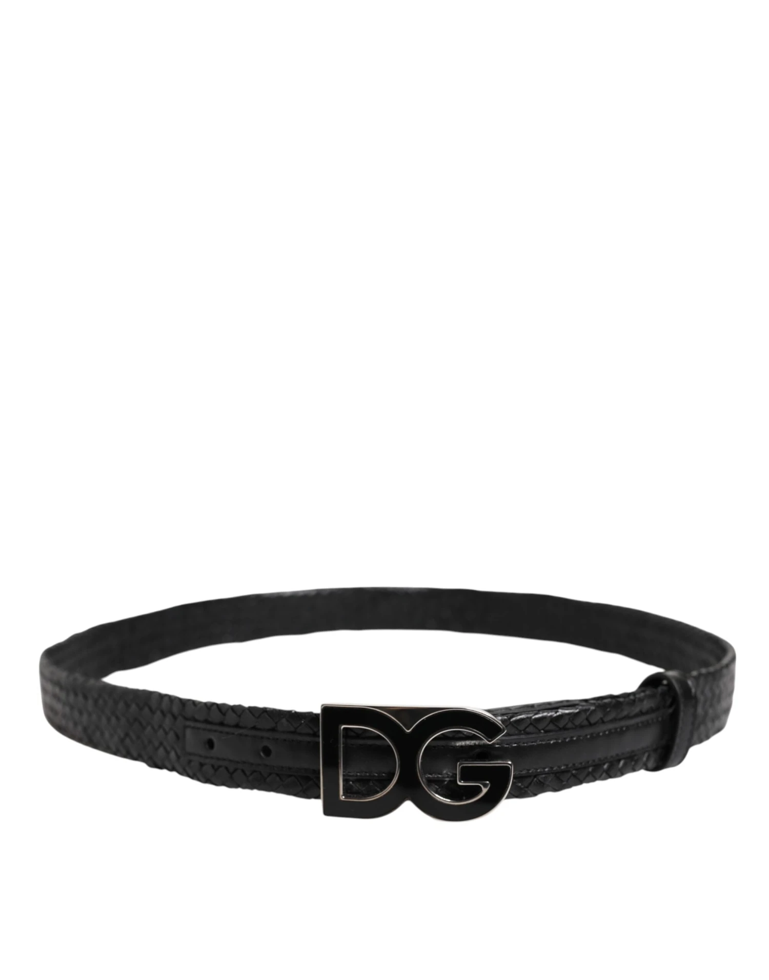Dolce & Gabbana Black Classic Leather DG Logo Buckle Men's Belt 4 Dolce & Gabbana Black Classic Leather DG Logo Buckle Men's Belt - Image 2