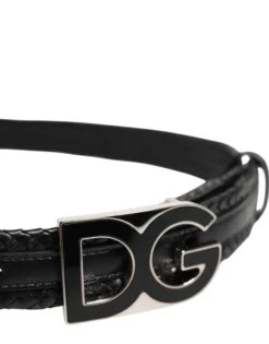 Dolce & Gabbana Black Classic Leather DG Logo Buckle Men's Belt 9 Dolce & Gabbana Black Classic Leather DG Logo Buckle Men's Belt -Lux Lair Store 8207797