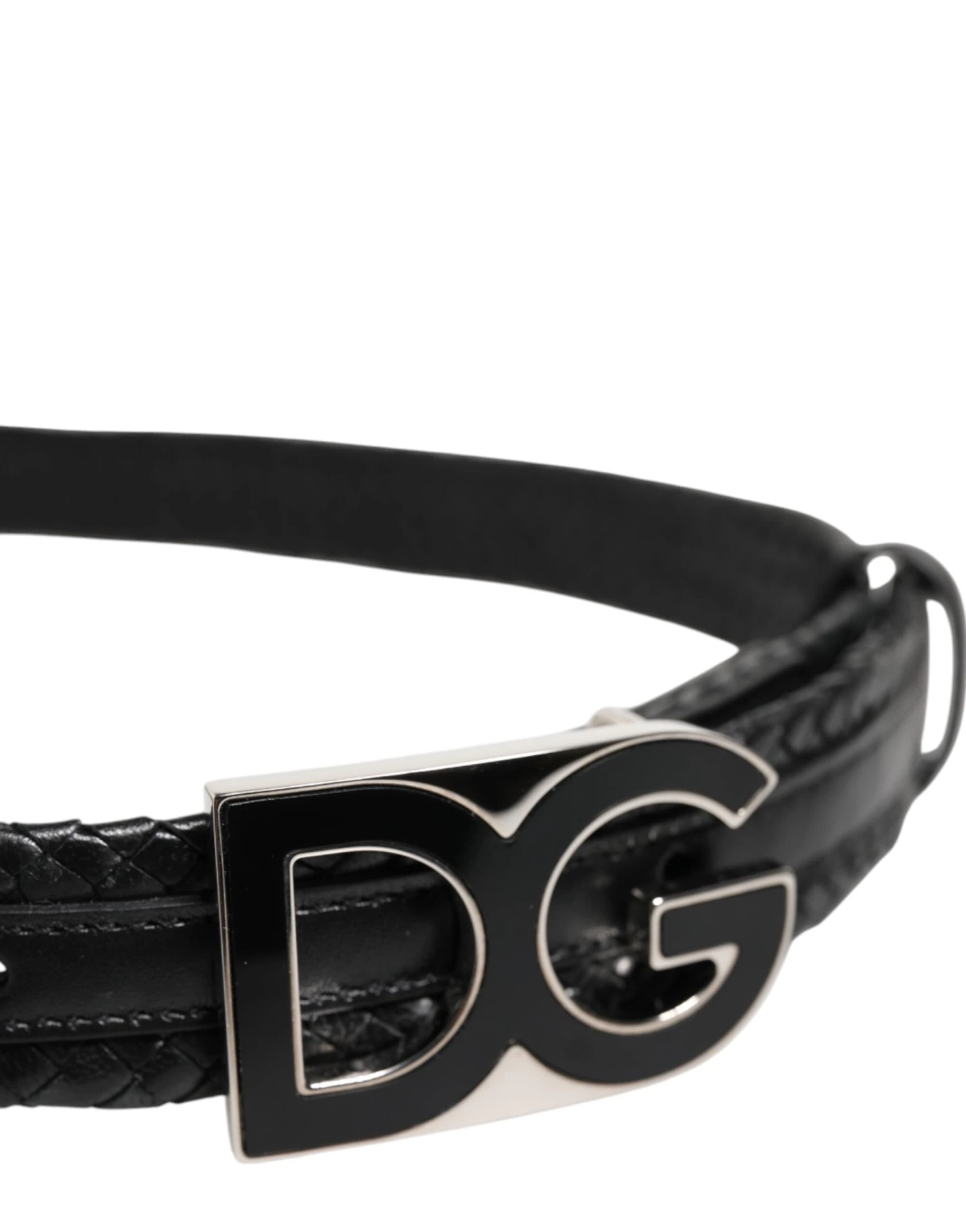 Dolce & Gabbana Black Classic Leather DG Logo Buckle Men's Belt 5 Dolce & Gabbana Black Classic Leather DG Logo Buckle Men's Belt - Image 3