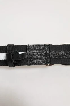 Dolce & Gabbana Black Cotton Gold Tone Metal DG Buckle Men's Belt (Pre-Owned) -Lux Lair Store 8208203