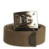 Dolce & Gabbana Military Green Nylon Logo Metal Buckle Men's Belt (Pre-Owned) -Lux Lair Store 8208684