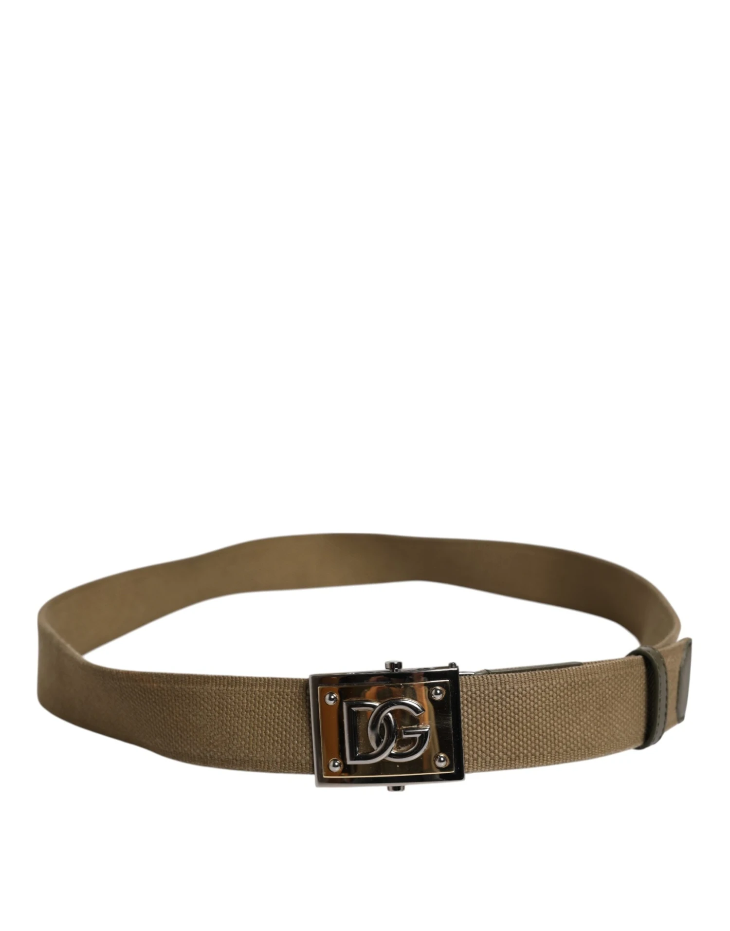 Dolce & Gabbana Military Green Nylon Logo Metal Buckle Men's Belt (Pre-Owned) 4 Dolce & Gabbana Military Green Nylon Logo Metal Buckle Men's Belt (Pre-Owned) - Image 2